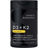 Sports Research Vitamin K2 + D3 with Organic Coconut Oil for Better Absorption